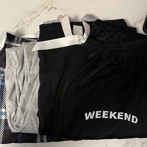 Three pairs of men’s pajamas medium size lightweight